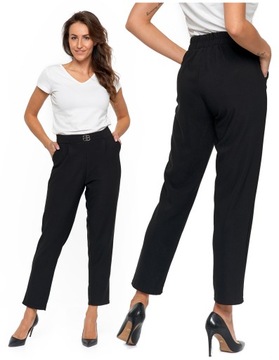 Элегантные женские брюки с высокой талией с украшением эластичные модные MORAJ S / M