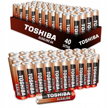 40x батареї лужні батареї палички для Toshiba AA LR6 R6 комплект
