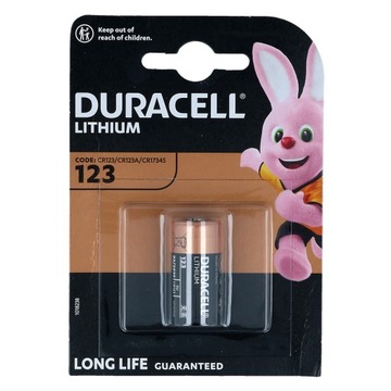 Литиевая батарея DURACELL Long Life CR123 3V