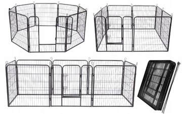 Собачий манеж загін вольєр клітка 8 панелей 80 см