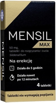 Mensil Max для потенции эрекция 50 мг 4 таблетки