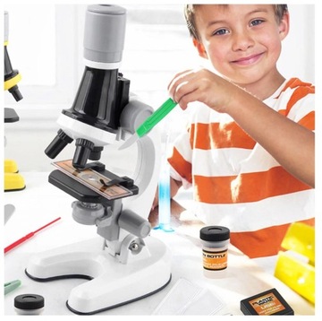 Светодиодный образовательный цифровой микроскоп + аксессуары 1200X приближение