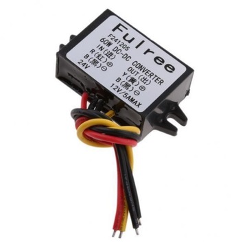 Понижуючий перетворювач потужності 3xdc 24V в 12V 5A модуль