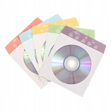 Красочные сильные конверты футболки для CD DVD 50 шт