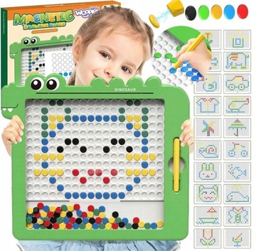 Магнитная доска MagPad Монтессори динозавр DINOBOARD магнитная WOOPIE