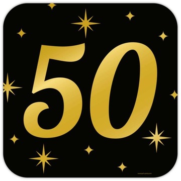 Прикраса XXL знак на день народження табличка на стіну вікно 50 день народження 50x50 см
