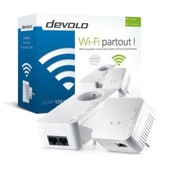 Сетевой передатчик, Powerline Devolo 2 шт. dLAN 550 WiFi 500 Мбит / с