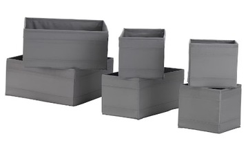Набір коробок IKEA SKUBB сірий 6 шт.