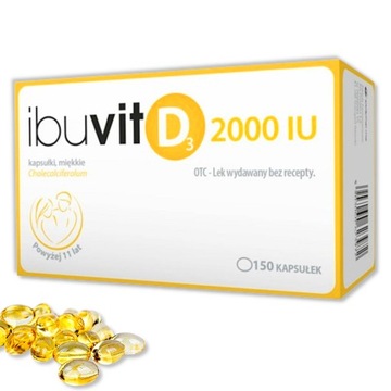 Ibuvit D3 2000 МЕ, 150 капсул, профилактика дефицита витамина D3