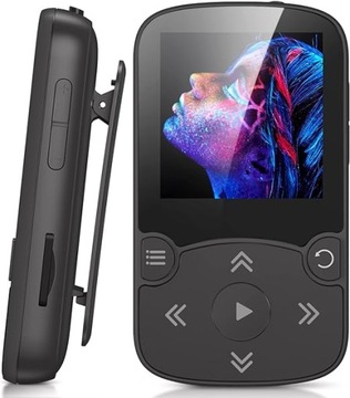 MP3-плеер 32GB Bluetooth 5.0 наушники радио шагомер черный