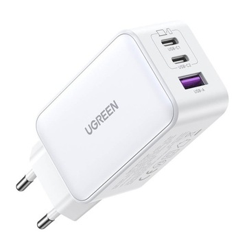 UGREEN ЗАРЯДНИЙ ПРИСТРІЙ АДАПТЕР ЖИВЛЕННЯ КУБ 2X USB-C, USB-A 3.0 PD QC GAN 65W