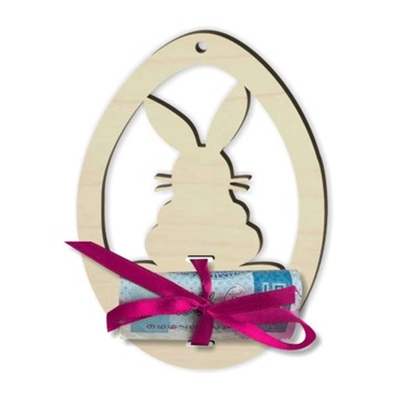 Пасхальное яйцо кулон банкнота ваучер счастливого Рождества пасхальный пасхальный кролик подарок