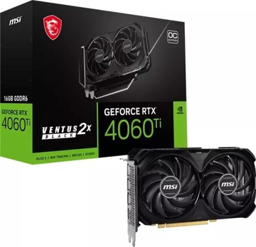 Видеокарта MSI GeForce RTX 4060 Ti Ventus 2x OC 16Gb GDDR6