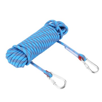 20м мотузка 12мм статична мотузка з карабіном