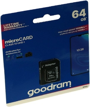 Карта пам'яті 64GB Micro SD MicroSD GOODRAM