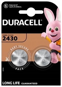 2X DURACELL литиевая батарея CR2430 DL2430 ECR 3V