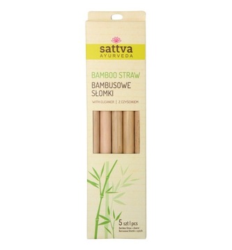 SATTVA бамбуковые соломинки с чистящим средством 5+1