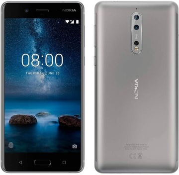 Смартфон Nokia 8 DS 4GB / 64GB 5,3" серебристый