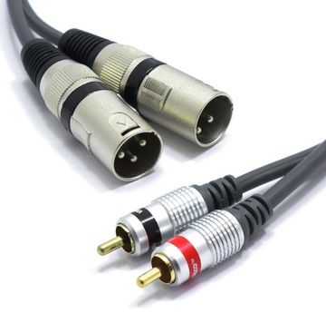 2X XLR мужской кабель 2X RCA штекер VITALCO MKR20 1,5 м