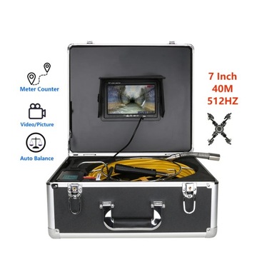 Эндоскоп трубопровода 40м монитора DVR 7 дюймов канализационный с счетчиком счетчика