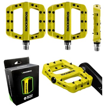 Педалі на платформі легкі MTB nylon ROCKRBOS сильні + 3 контакту безкоштовно