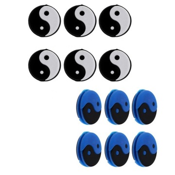 12 Pcs Silicone Yin Yang Tennis Racquet Vibration