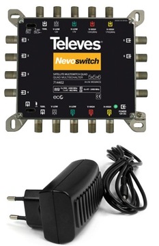 MultiSwitch 5/6 + адаптер питания Televes Nevo QUAD 714402