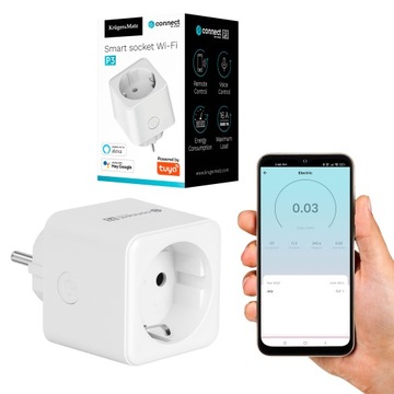Розетка Wifi tuya smart програматор ватметр
