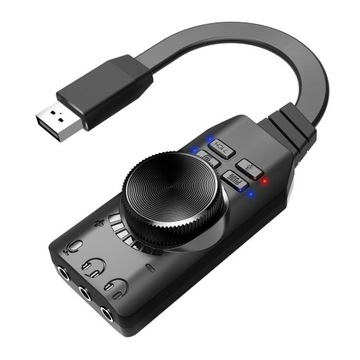 7. Канал USB звукова карта адаптер зовнішній 2.0 аудіо стерео звук, 3.5 мм