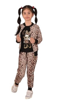 Детский спортивный костюм 3 шт. леопард 116