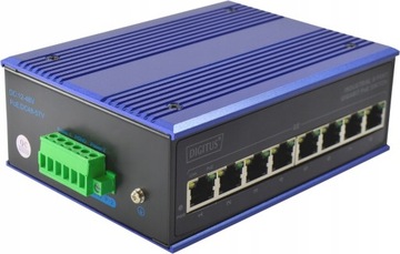Промисловий комутатор Poe din 8x RJ45 Digitus
