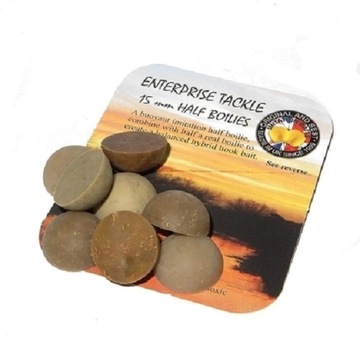 ENTERPRISE Tackle HALF BOILIE 15mm BROWN-половинки кульок сніговика