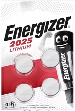 4X БАТАРЕЯ ENERGIZER CR2025 DL2025 LITHIUM 3V