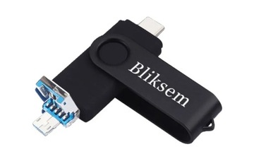 Флешка 64 ГБ USB флеш-накопичувач металевий USB 2,0 USB C MICRO 3в1 телефон ПК кольори