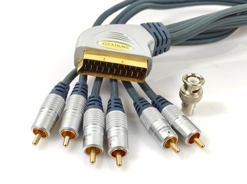 CLICKTRONIC кабель EURO / 6XRCA (cinch) 1,5 м позолоченные контакты