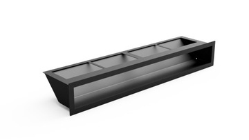 Вентиляционная решетка камина LUFT Черная 90x600 мм 9x60 см