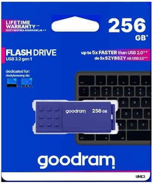 GOODRAM флешка UME3 256 ГБ USB 3.2 синий