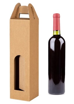 Коробка подарка картона 380г коробки вина рифленая с окном