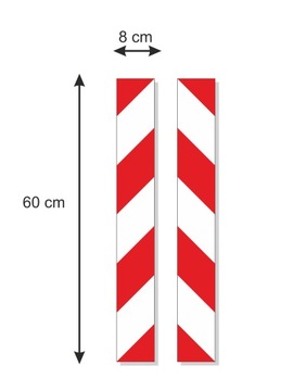 НАКЛЕЙКА СВЕТООТРАЖАЮЩИЕ ПОЛОСЫ ЛАМИНИРОВАННЫЕ 8X60 СМ