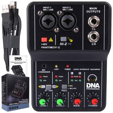 ДНК MIX 2 аналоговий мікшер 2-канальний Hi - з USB аудіо інтерфейс