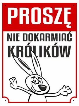 табличка не годувати кроліков_15х20