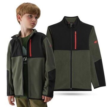 ФЛИСОВАЯ ТОЛСТОВКА ДЛЯ МАЛЬЧИКОВ 4F JUNIOR, ТЕПЛАЯ ФЛИСОВАЯ ТОЛСТОВКА AW23M106