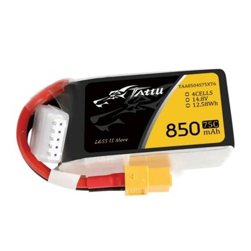 Аккумулятор Tattu 850mah 14.8 V 75C 4S1P XT60