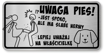 Увага собака смішна табличка