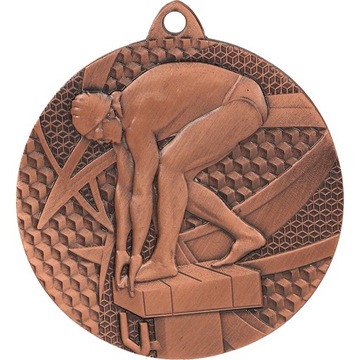 Бронзовая медаль - плавание-стальная медаль 2см