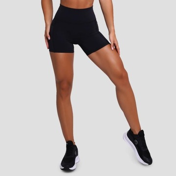 Женские шорты для бега, короткие леггинсы для спортзала, черные-GymBeam XS