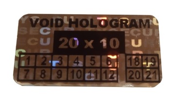 Печать VOID Hologram Security 20x10 - 500 шт.