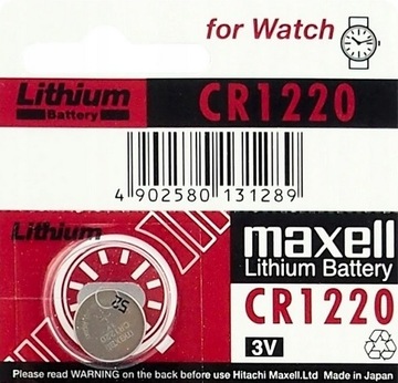 Літієва батарея Maxell CR1220 Made in Japan