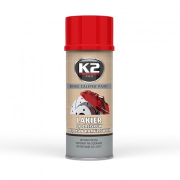 K2 краска лак для тормозных барабанных суппортов RED