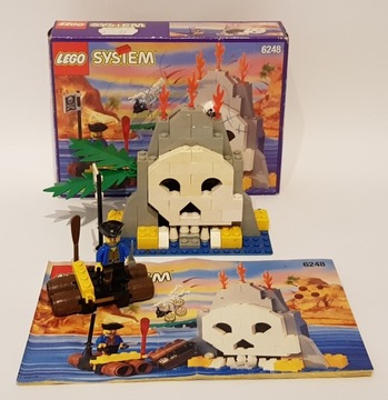 LEGO Pirates, legoland, system, Volcano Island 6248 коробка и инструкция
